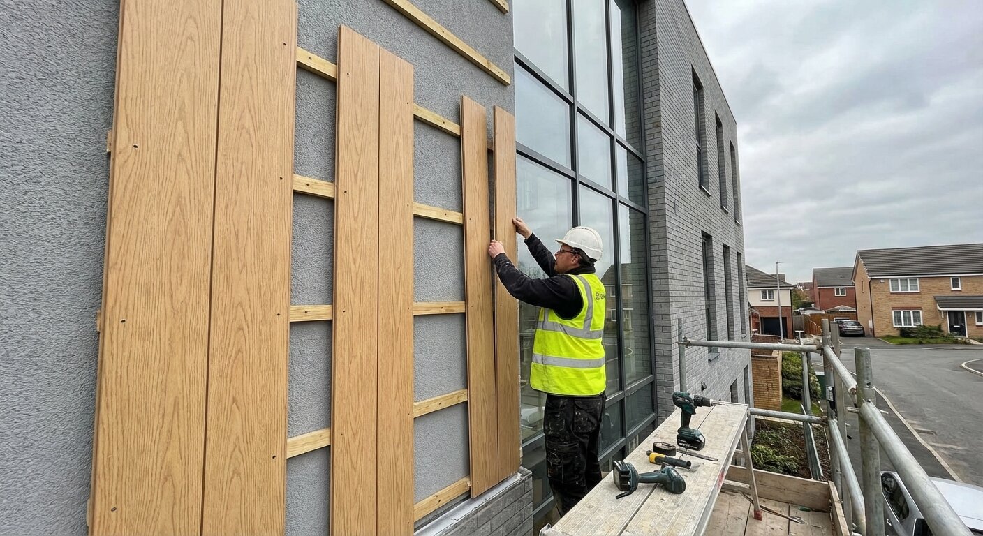 Slatted Cladding / Slat Wall Installation