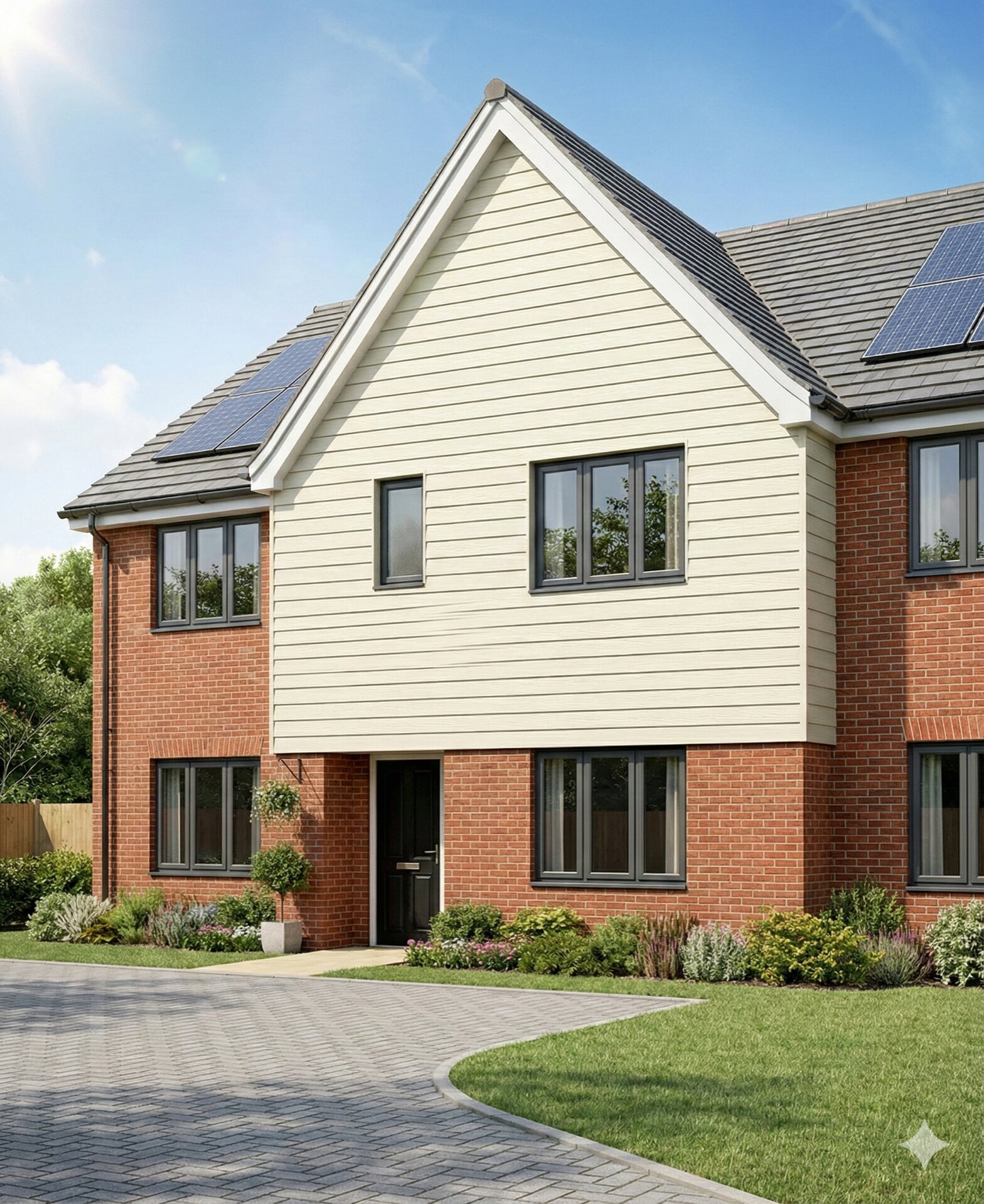 Cream double embossed cladding