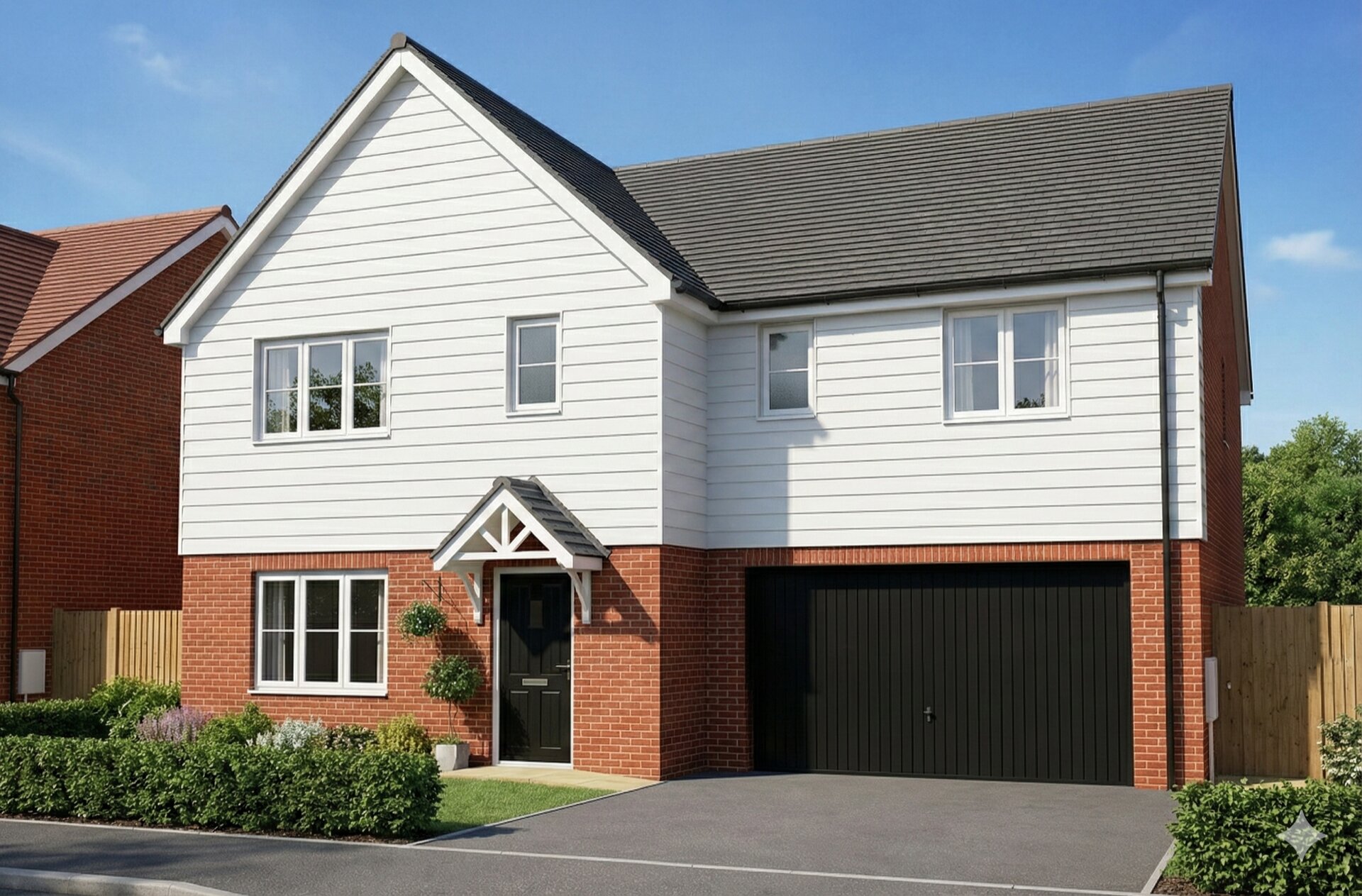 White shiplap cladding
